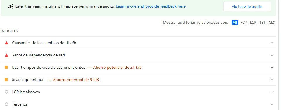 Insights PageSpeed Insights
